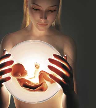 Woman with fetus